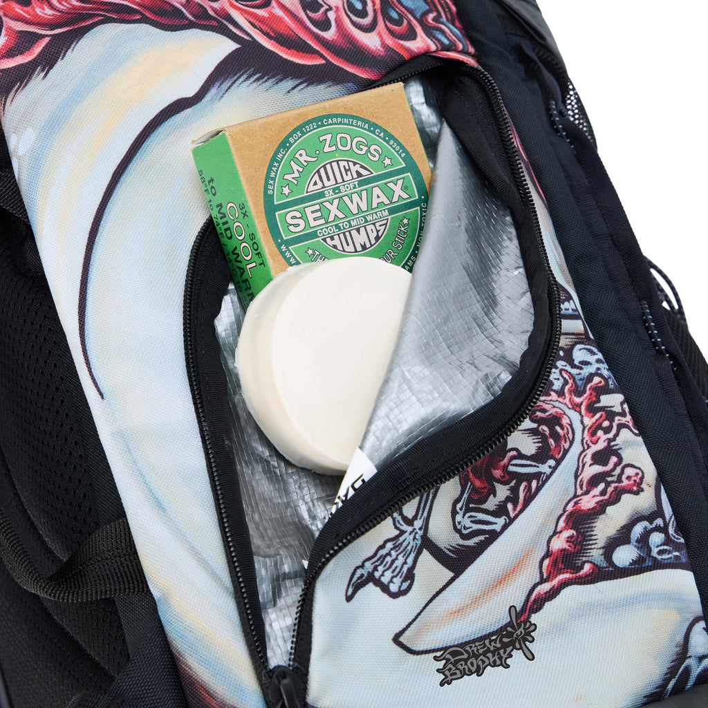 Mission Surf DLX Wet/Dry Rolltop Backpack 35L - Mayhem Marron