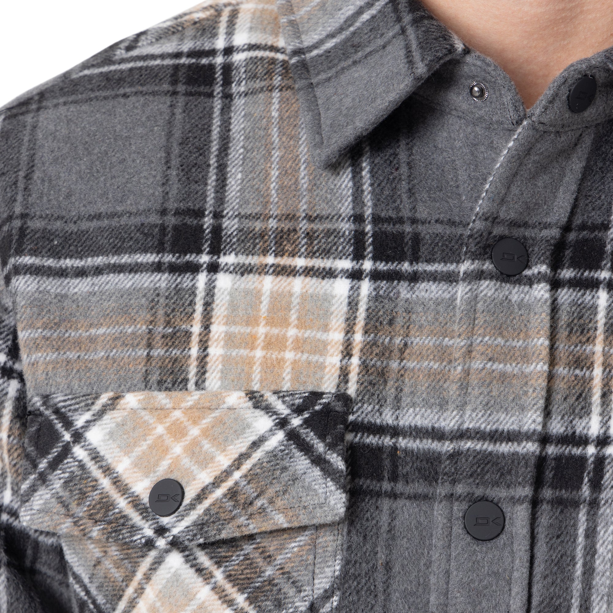 Front Snap Fleece Jacket - Greypld