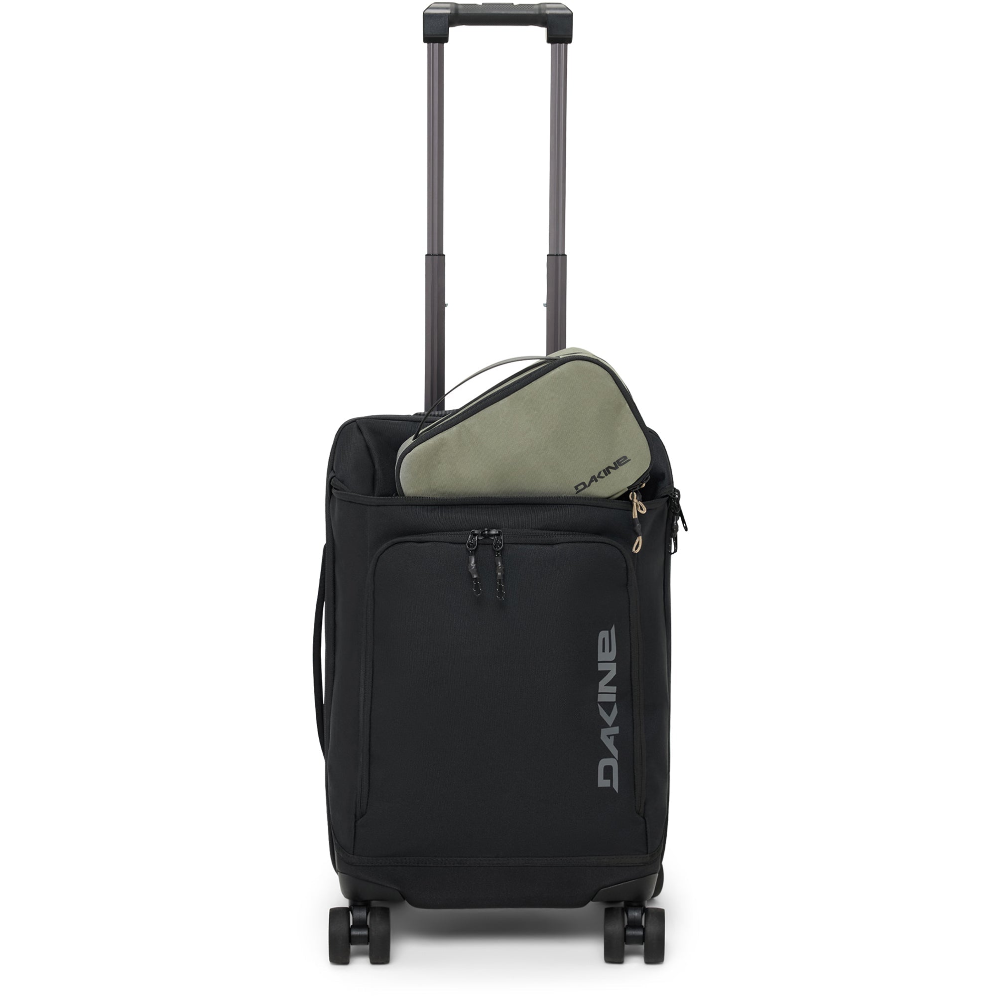 Split 4 Wheel Carry On Roller Bag 48L - Black
